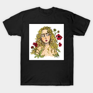 Girl with Poppies T-Shirt